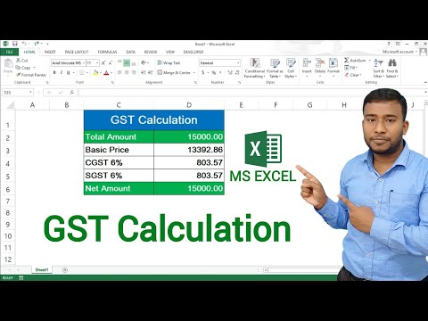 How to Calculate GST in Microsoft Excel | GST Calculator in Excel