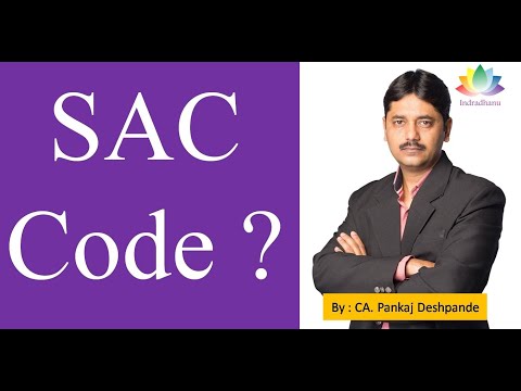 What is SAC? | SAC in hindi | SAC code under GST | CA.Pankaj Deshpande