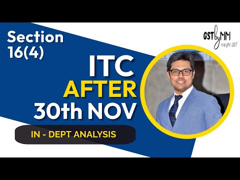 Input Tax Credit after 30th Nov | Section 16(4) of CGST | Entitlement + Availment of ITC in GST