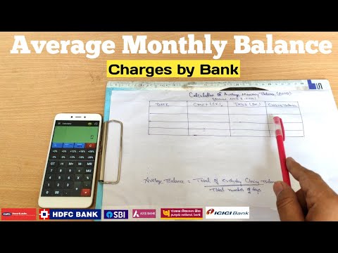 How to Calculate Average Monthly Balance in Bank  |  AMB Balance Charges by Bank